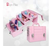 Pink Portable Makeup Beauty Cosmetic Travel Case