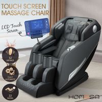 HOMASA Massage Chair Full Body Zero Gravity Shiatsu Kneading Airbags Heated Vibration Massager Recliner Bluetooth Speaker