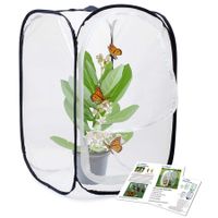 Insect and Butterfly Habitat Cage Terrarium Pop-up (Black,23.6 Inches Tall)