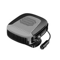 Portable Car Heater for Window Defroster Demister, Gray 12 V 2 and 1 Hot and Thermal Cooling Fan Ceramic Plug-in Cigarette Lighter for Car