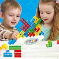 Tetra Tower Game Stacking Blocks Stack Building Blocks Balance Puzzle Board Assembly Bricks Educational Toys for Children Adults