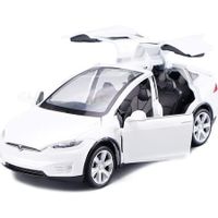 Car Model X 1:32 Scale Alloy diecast Pull Back Electronic Toys (White)