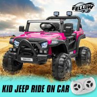 Off Road Ride On Toy Kids Childrens Electric Jeep with Parental Remote Control MP3 Flashing Lights 2.4G Dual Openable Door