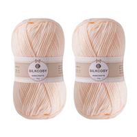 Crochet Yarn,Feels Soft 560 Yards Assorted Colors 4ply Acrylic Yarn,Yarn for Crochet & Hand Knitting (4 Pcs,200g,Skin Color)