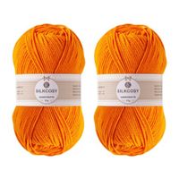 Crochet Yarn,Feels Soft 560 Yards Assorted Colors 4ply Acrylic Yarn,Yarn for Crochet & Hand Knitting (4 Pcs,200g,Orange)