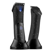 Electric Groin Hair Clipper and Shaver for Men, Bikini Trimmer for Women, Waterproof Hair Salon, Groin Hair Trimmer, Beard Trimmer with LED Indicator