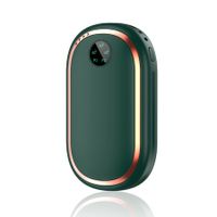 Hand Warmers Rechargeable,6000 mAh Electric Hand Warmer,Double-Sided Fast Heating,3 in 1 Reusable Electric Handwarmer & Power Bank with Digital Display & Sunset Light (Green)
