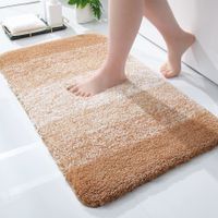 Bath Mats Rug Non-Slip Plush Shaggy Bath Carpet Machine Wash Dry for Bathroom Floor-48*78cm Beige