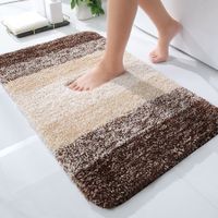 Bath Mats Rug Non-Slip Plush Shaggy Bath Carpet Machine Wash Dry for Bathroom Floor-40*60cm Brown