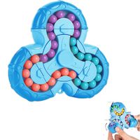 Fidget Spinner 2 in 1 Magic Bean Spinning Puzzle Toy, Special Shaped Magic Ball Game, Gift for 3 Year Old Boys Girls Teens Adults