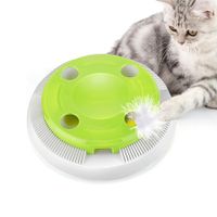 Interactive Cat Toy Indoor 8 Holes Automatic Random Stretch Out Feather Smart Kitten Toys