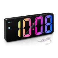 Alarm Clock for Bedrooms, 6.5 inch HD Display with Colorful Digits