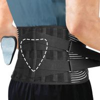 Back Brace for Men Women, Back Support Belt for Back Pain, Sciatica, Scoliosis Relief (Waist 3~3.5 Feet 95-115 CM)
