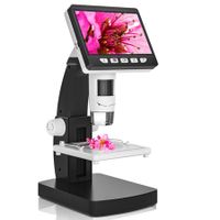 LCD Digital Microscope 4.3 inch Coin Microscope 50X-1000X Magnification,USB Microscope with 8 Adjustable LED Lights for Adults Kids,Compatible with Windows/Mac/iOS