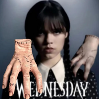 2023 New Horror Wednesday Thing Hand Toy From Addams Family Figurine Home Decor Desktop Craft Holiday Party Costume Prop