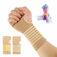 2PCS Wrist Support Brace Made from Innovative Breathable Elastic Blend Cushioned