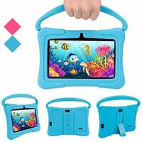 Veidoo Kids Tablet, 7 inch Android Tablet PC, 1GB RAM 16GB ROM, Safety Eye Protection Screen, Parental Control APP, Tablet with Silicone Case(Blue)