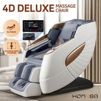 Homasa 4D Massage Chair Electric Recliner Zero Gravity Full Body Massaging Machine Deep Tissue Aroma Therapy Wireless Phone Charging