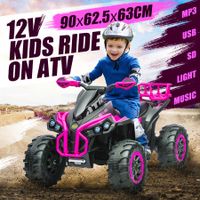 Kids Off Road Electric ATV Ride On Quad Bike 12V Toy 4 Wheeler Rechargeable Battery MP3 USB LED Children