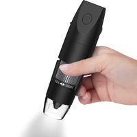 Digital Microscope Wireless Pocket Handheld USB Microscopes,50x-1000x Zoom Fixed Focus HD Magnifier with LEDs,Inspection Camera Compatible with iPhone, Android Phone,MacBook,Windows PC (Black)