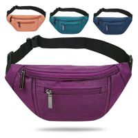 Fanny Pack for Men Women,Crossbody Waist Bag Pack,Belt Bag for Travel Walking Running Hiking Cycling,Easy Carry Any Phone,Wallet (Purple)