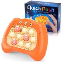 Electronic Handheld Puzzle Pop Light Up Game for Kids，Sensory Fidget Quick Push Games Toy for Boys and Girls6-12 Birthday Gift Orange