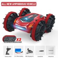 Two-in-one amphibious 7.4V 4WD RC Car for Kids,for 8-12 Years Old Boys Christmas Birthday Gifts All Terrain Water Beach Pool Toy Red