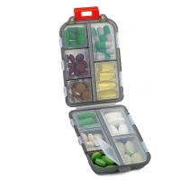 Pill Box, 10 Compartments, Handy Medicine Box, Easy to Open,(1 Pack)