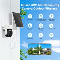 PTZ Security Camera 4G LTE Solar CCTV 2K 3MP Home Spy Wireless Surveillance System Outdoor Colour Night Vision Waterproof AI Detection