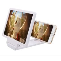 Anti Radiation Phone Screen Magnifier Cellphone Projector HD 3D Movie Watching Holder (White)