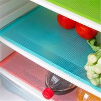 4pcs Refrigerator Liners Mats Washable,  Waterproof Oilproof For Shelves, Cover Pads For Freezer Glass Shelf Cupboard Cabinet Drawer Color Red