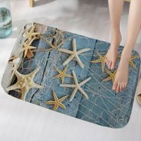 Doormat Floor Carpet Rug, 3D Starfishe Printed, Rubber Backing Non Slip Water Absorption, For Bathroom Bedroom Livingroom Kitchen Porch Stairs(50*80CM)