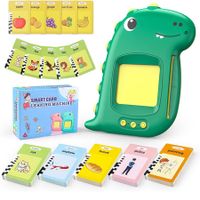 Pocket Speech Therapy Dinosaur Toys,112 Sight Words Talking Flash Cards Toys for Age 2-4