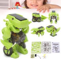 Solar Robot Building Kit, Green, Assembled Plastic Educational Children Technology Model Toy