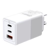 65W Fast Charging 3Port Type C Wall Charger GaN Charger Adapter for iPhone 14/13/13Pro, Samsung S23/S22, MacBook Pro/Air, iPad