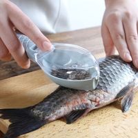 Fast Remove Fish Skin Brush Plastic Fish Scales Graters Scraper Easy Kitchen Cleaning Tool
