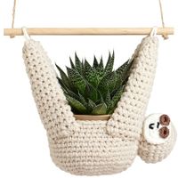 Sloth Gifts Sloth Plant Hanger for Succulent Pot Hanging Planter for Home Decor Planter Macrame with a Plant Hanger