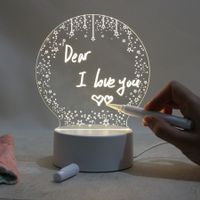 Led Night Light Message Board, Note Lamp Write On for Study Room, Bedroom, Living Room
