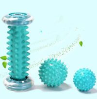 Foot Massage Roller Spiky Ball Therapy Set Manual Foot Massager for Plantar Fasciitis Heel & Foot Arch Pain (Green)