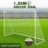 Soccer Goal Football Net Set Kids Adults Sports Training Practice Metal Frame Home Backyard Outdoor Games Match 1.83x1.22m