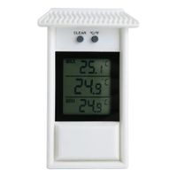 Hygrometer Waterproof Digital Display Garden Memory Outdoor Window Refrigerator Thermometer