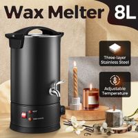 Electric Wax Melter 8L Candle Making Melting Pot Furnace Spout Soy Bees Soap Home Commercial Maker Machine 1800W Temperature Control