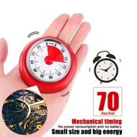 No Battery Mechanical Timer, Kitchen Timer with Magnet for Cooking, Learning (red)