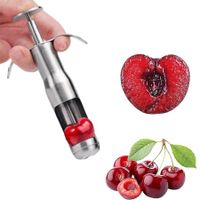 Cherry Pitter Manual Pitter Seed Remover with Spring Pressure Made of Stainless Steel for Pome Fruit