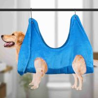 Dog Cat Grooming Hammock Helper, Pet Bathing Grooming Hammock Soft and Comfortable Bags for Bathing Washing Grooming, Blue,1 Pack,Size(S)