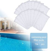Pool Skimmer Socks 10 Pack Fine Mesh Swimming Pool & Spa Pre-Filter Savers for Filters, Baskets, and Skimmers