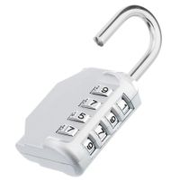 Combination Lock,4 Digit Combination Padlock Outdoor,School Lock,Gym Lock (Silver)