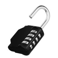 Combination Lock,4 Digit Combination Padlock Outdoor,School Lock,Gym Lock (Black)