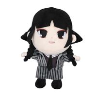 Wednesday Addams Plush Toys, 25cm Addams Family Plush Doll, Cute Addams Figure, for Fans and Kids, Birthday Gift