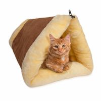 Cat Bed 2-in-1 Fleece Tunnel Tube Cave- Best for Indoor Cats Kitten Pet Self Warming Igloo Covered Mat Pad